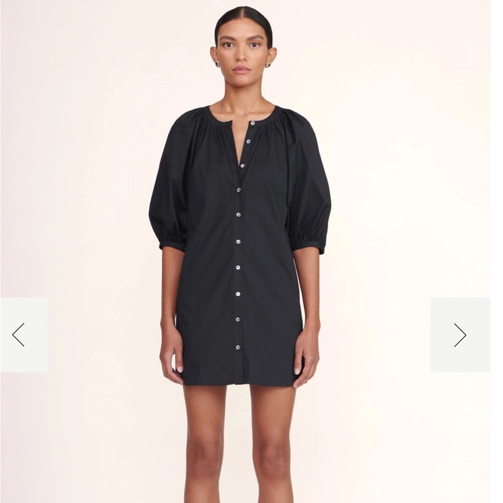 STAUD Black Vincent Mini Dress